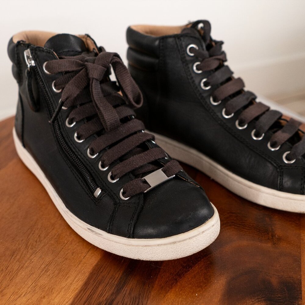 UGG Women's Olive High Top Leather Sneaker - Worn Once